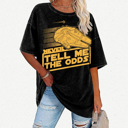 Never Tell Me The Odds Vintage Distressed T-shirt