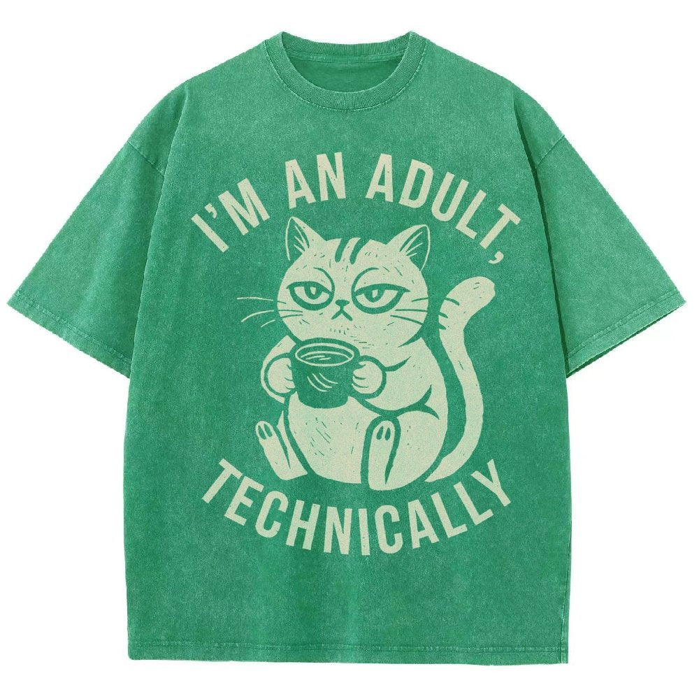 I'm An Adult Technically Vintage Distressed T-shirt
