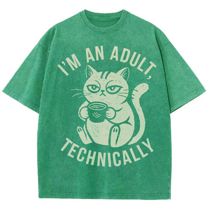 I'm An Adult Technically Vintage Distressed T-shirt