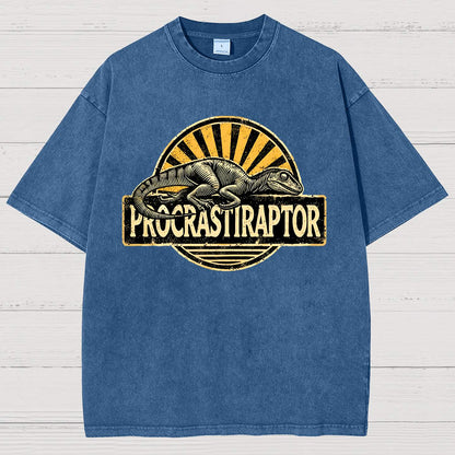 Procrastiraptor Vintage Distressed T-shirt