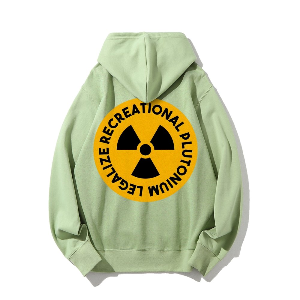 Legalize Recreational Plutonium Printed Back Unisex Cotton Hoodie