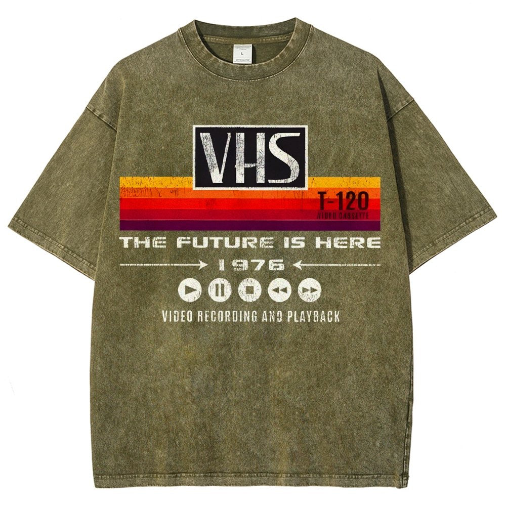 VHS- The Future Is Here Vintage Distressed T-shirt