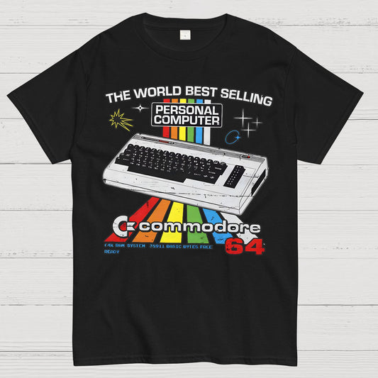 Retro Games Commodore 64 Personal Computer Geek T-Shirt
