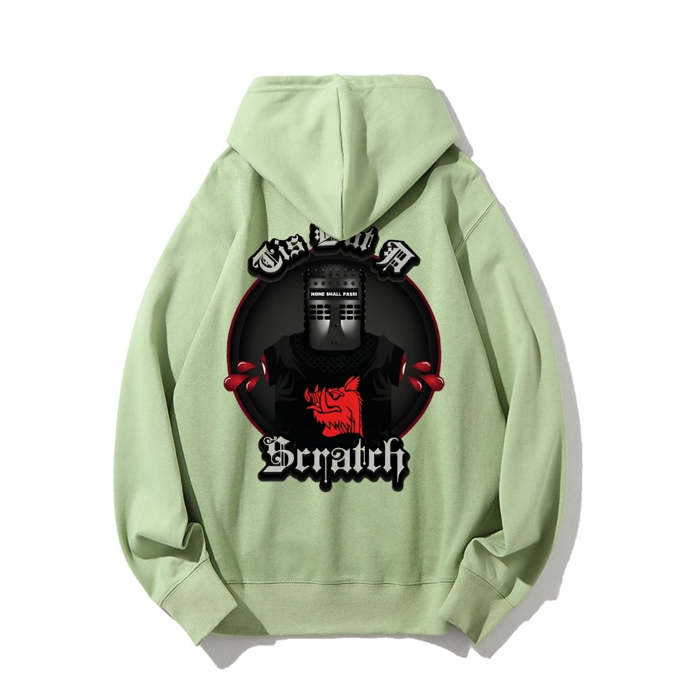 None Shall Pass - Tis But A Scratch Printed Back Unisex Cotton Hoodie