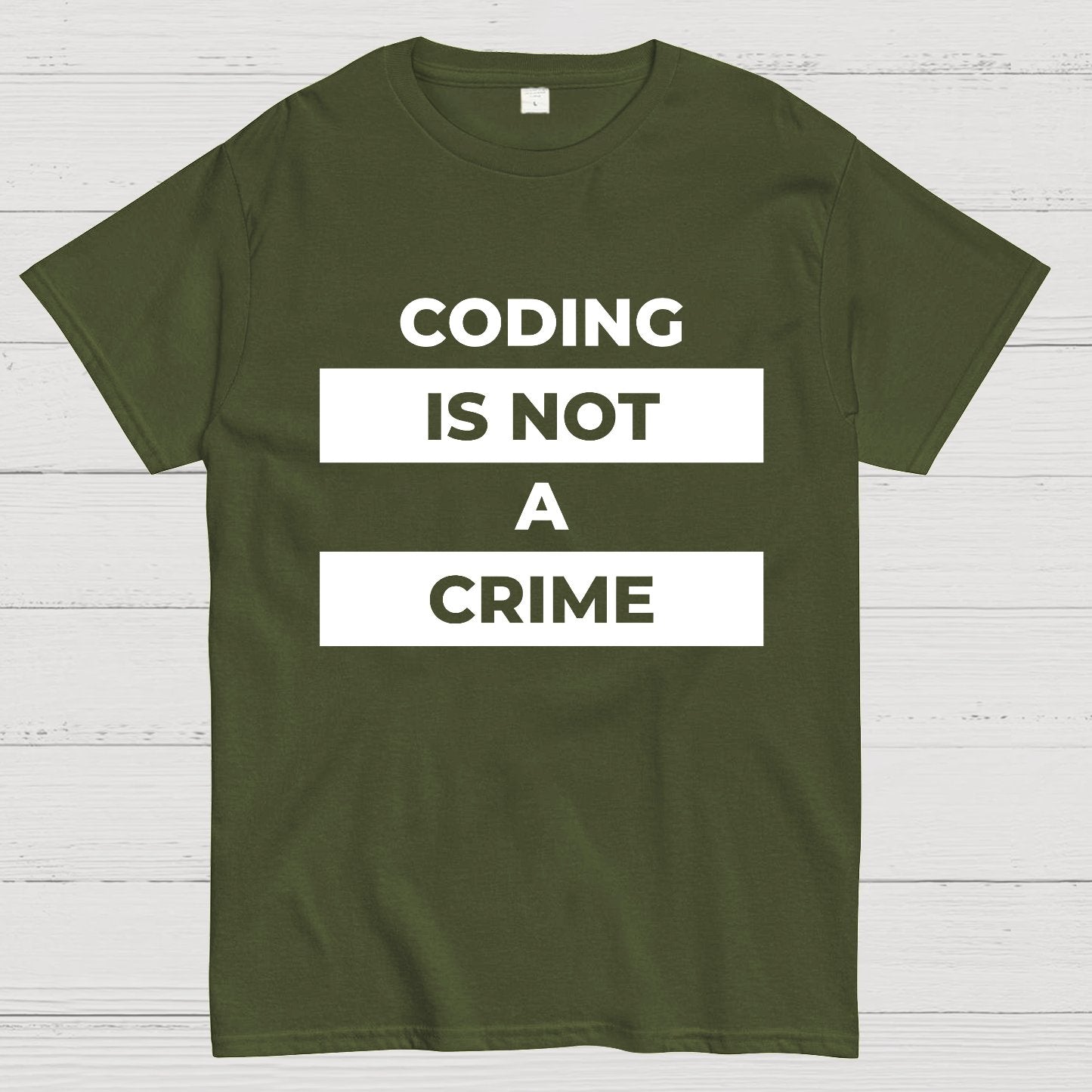 Coding Is Not A Crime Geek T-Shirt