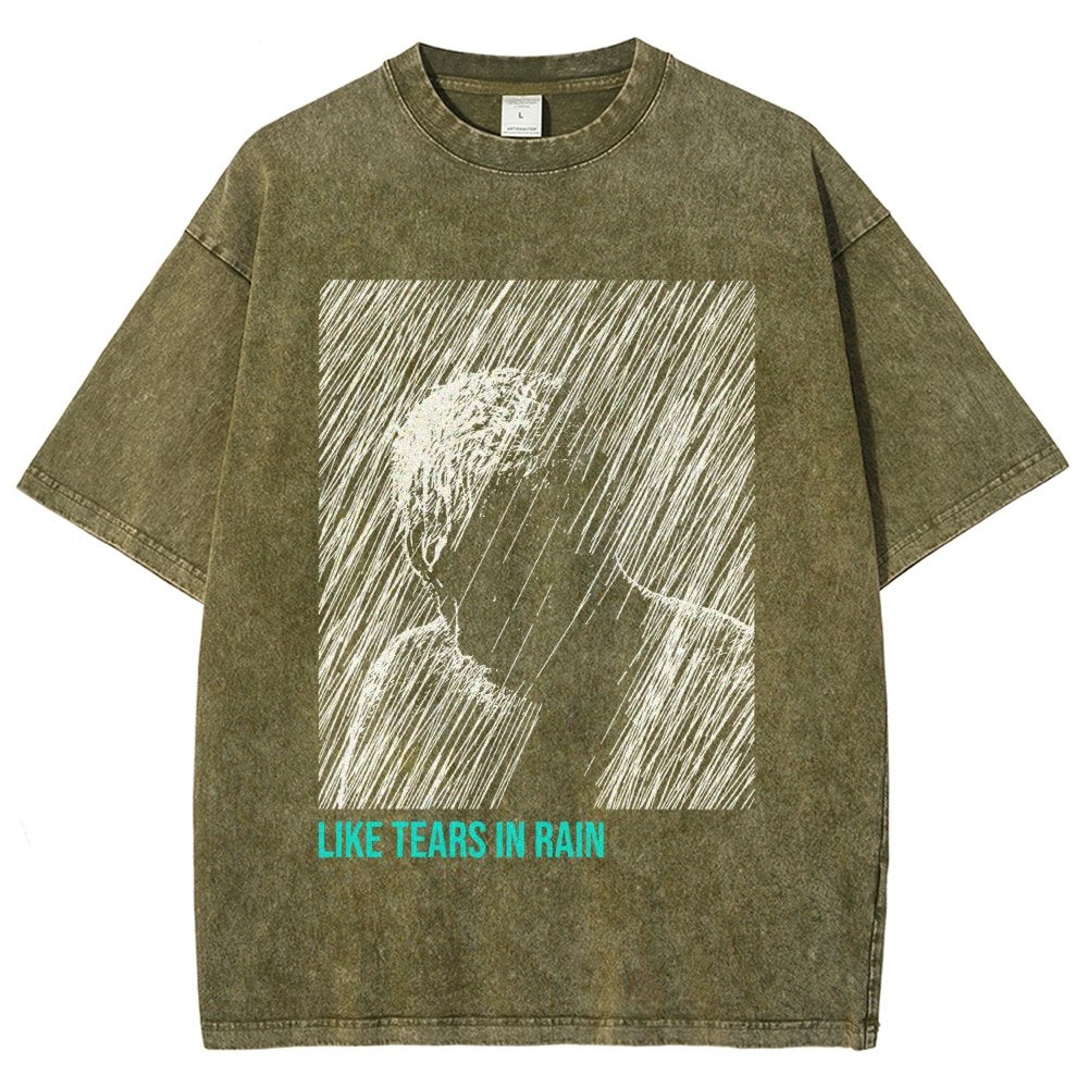 Like Tears In Rain Vintage Distressed T-shirt