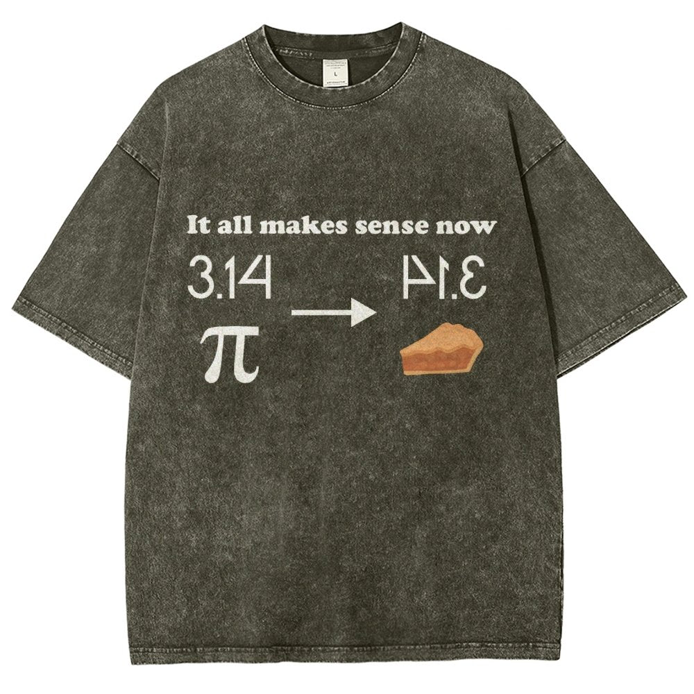 It All Makes Sense Now Pi Vintage Distressed T-shirt