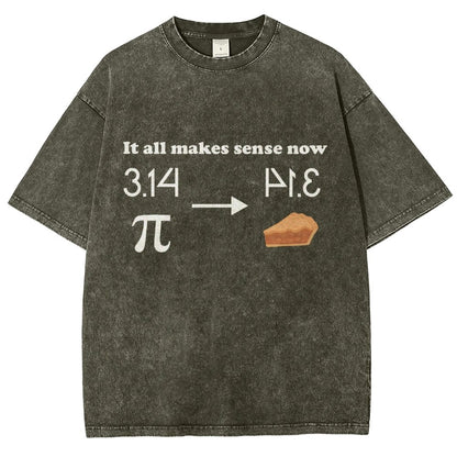 It All Makes Sense Now Pi Vintage Distressed T-shirt