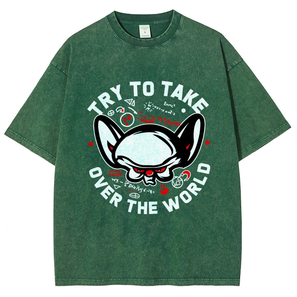 Take Over The World Vintage Distressed T-shirt
