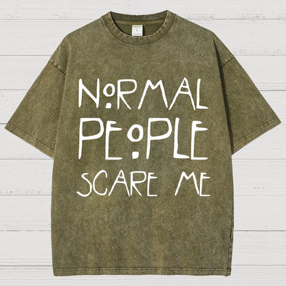 Normal People Scare Me Vintage Distressed T-shirt