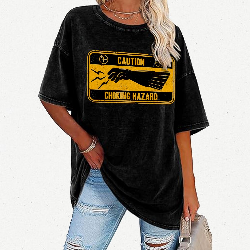 Choke Hazard Vintage Distressed T-shirt