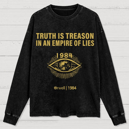 Orwell 1984 Washed Long Sleeve Tee