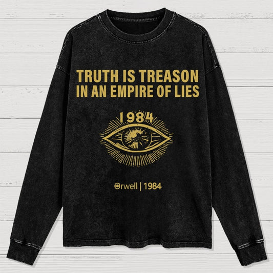 Orwell 1984 Washed Long Sleeve Tee