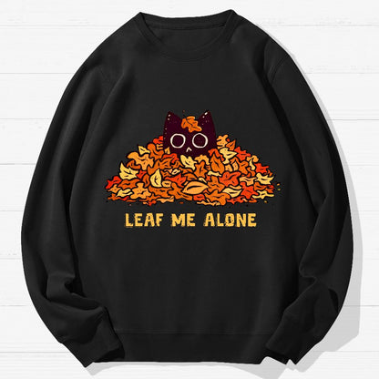 Leaf Me Alone Geek Cotton Sweatshirt