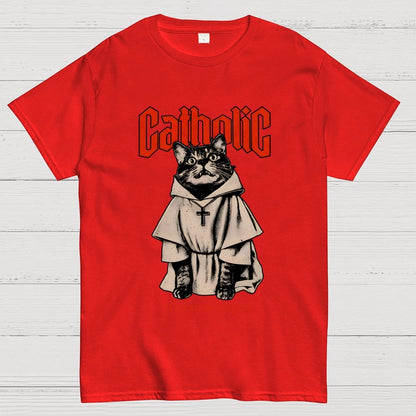 Catholic (Cats Are My Religion) Geek T-Shirt