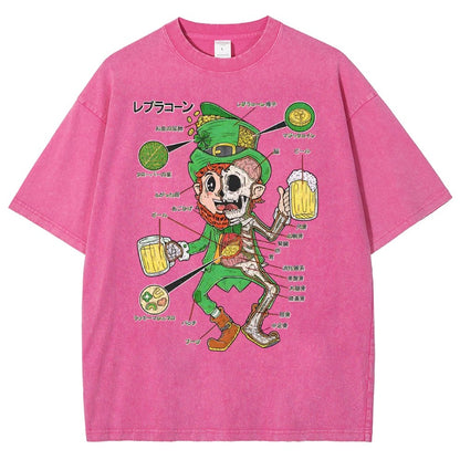LEPRECHAUN ANATOMY-St. Patrick's Day Vintage Distressed T-shirt
