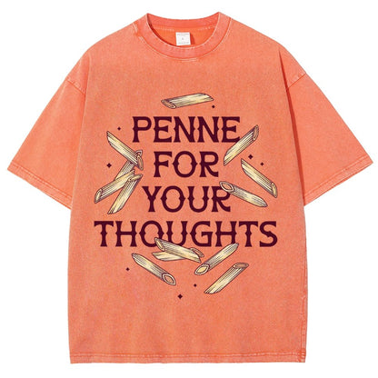 Penne For Your Thoughts Vintage Distressed T-shirt