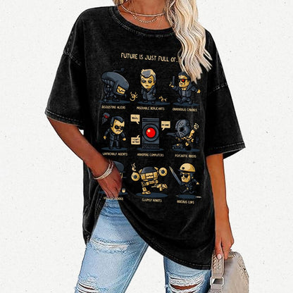 Dystopian Future Vintage Distressed T-shirt