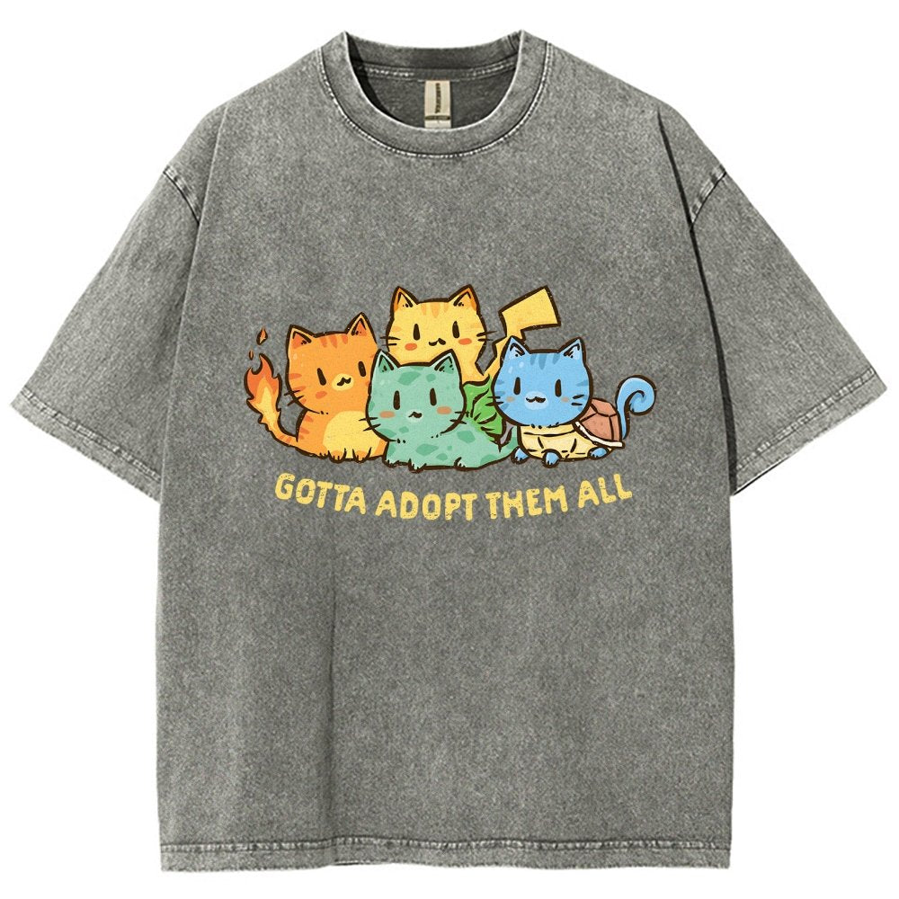 Gotta Collect Them All Vintage Distressed T-shirt