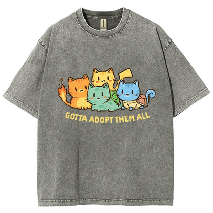 Gotta Collect Them All Vintage Distressed T-shirt