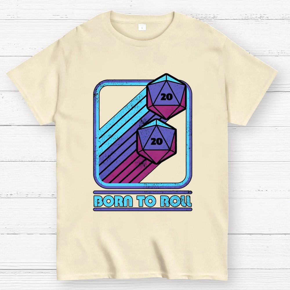 RPG Vintage Born To Roll Geek T-Shirt
