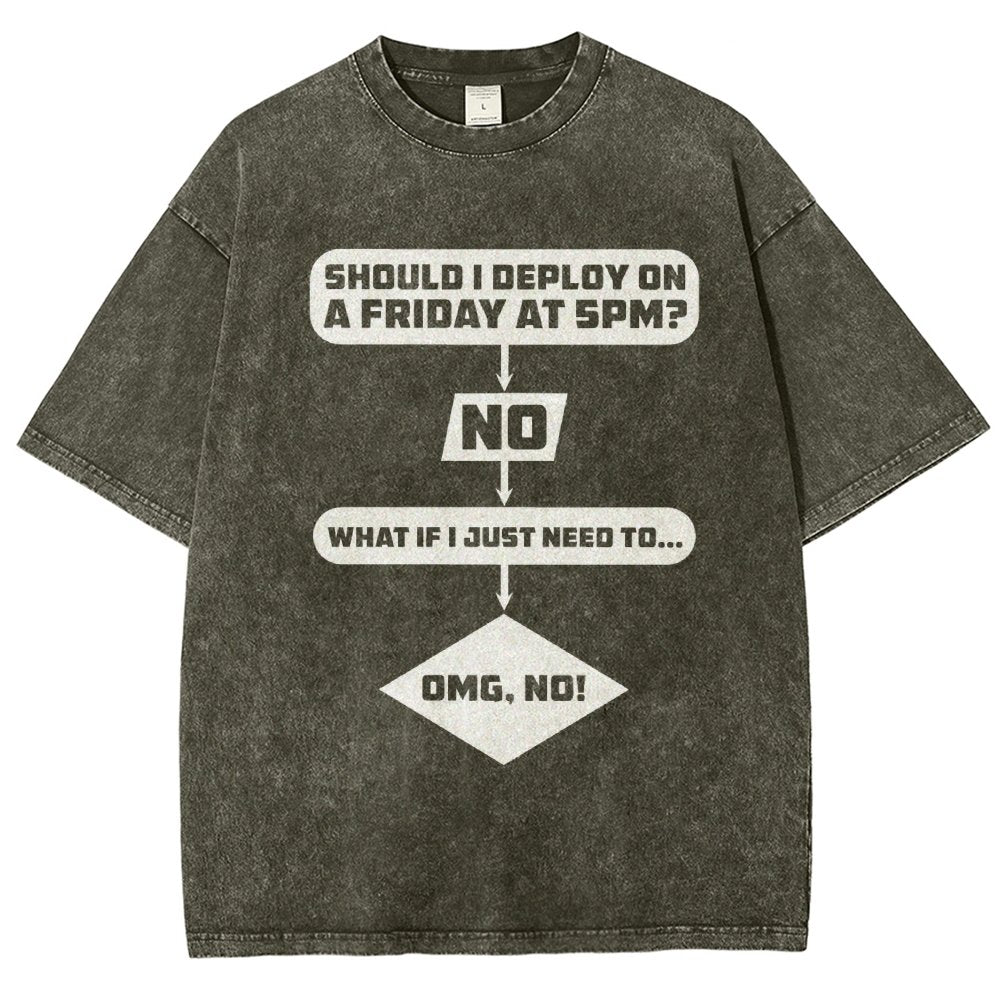 Deploy on Friday? Vintage Distressed T-shirt