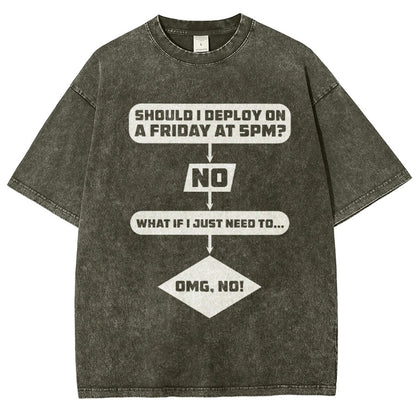 Deploy on Friday? Vintage Distressed T-shirt