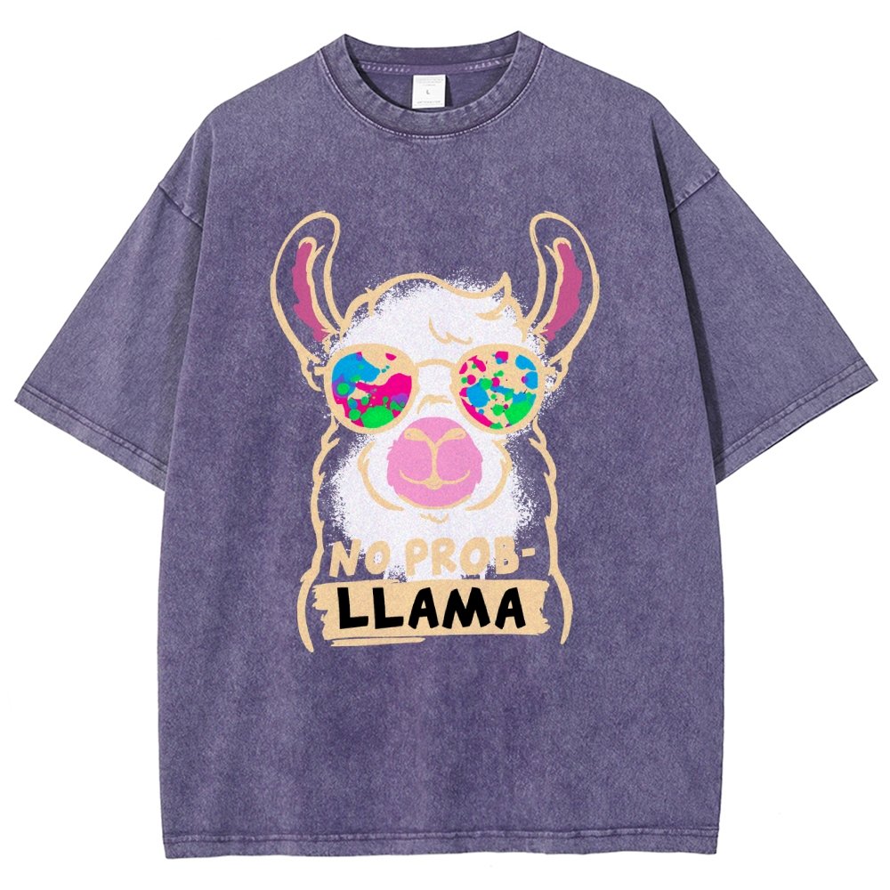 No probllama Vintage Distressed T-shirt