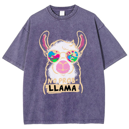 No probllama Vintage Distressed T-shirt