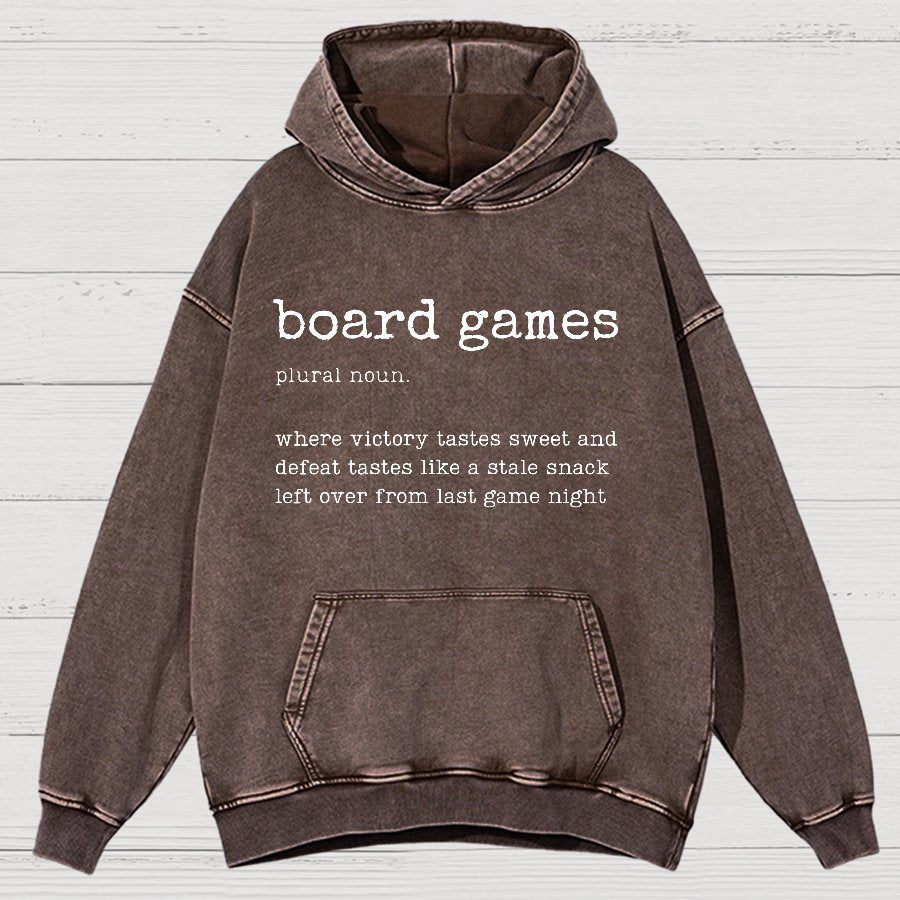 Board Games Definition Vintage Distressed Hoodie