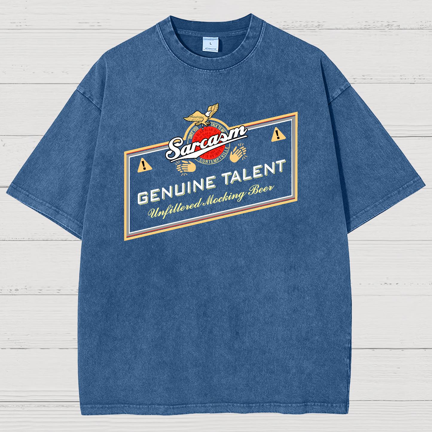 Sarcasm Genuine Talent Vintage Distressed T-shirt