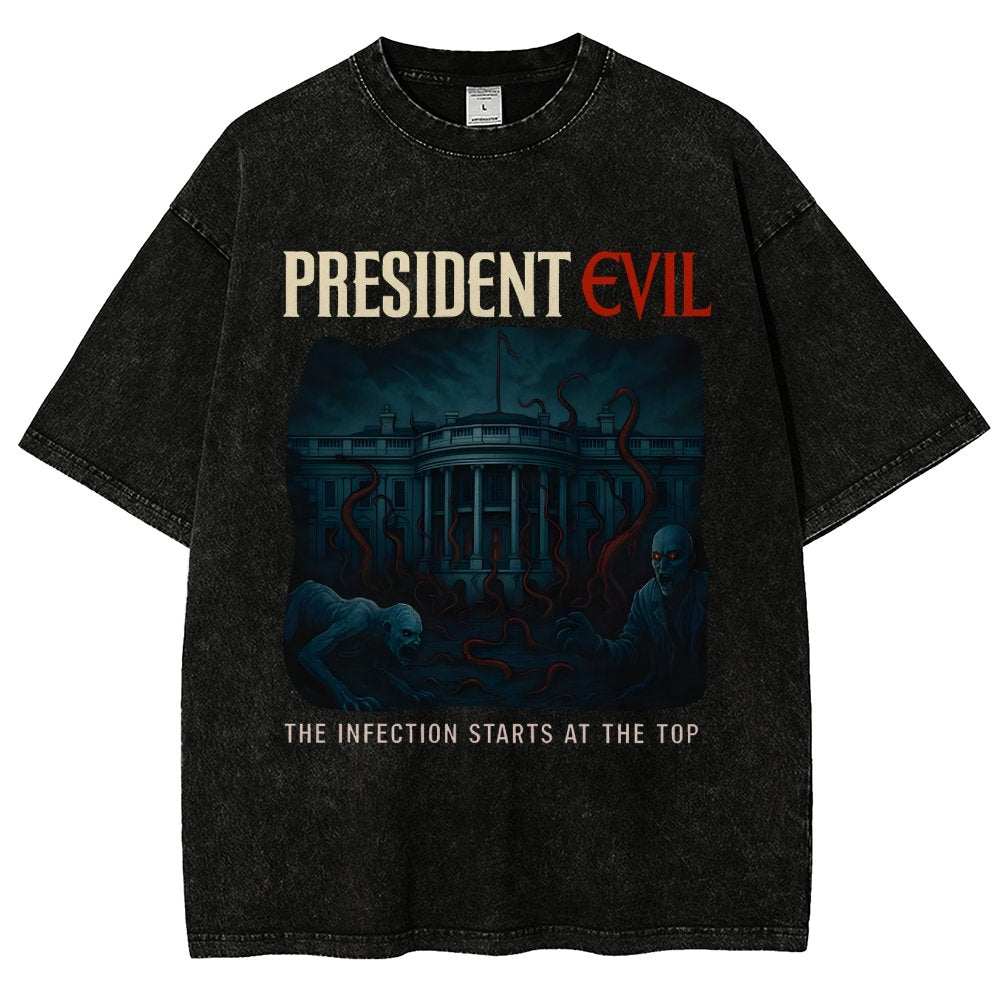 President Evil Vintage Distressed T-shirt