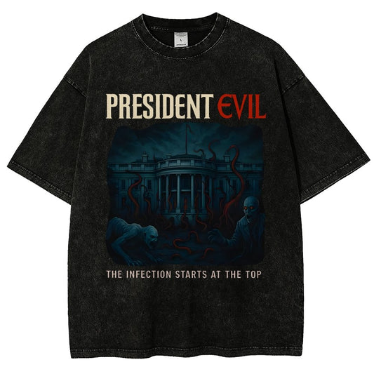 President Evil Vintage Distressed T-shirt