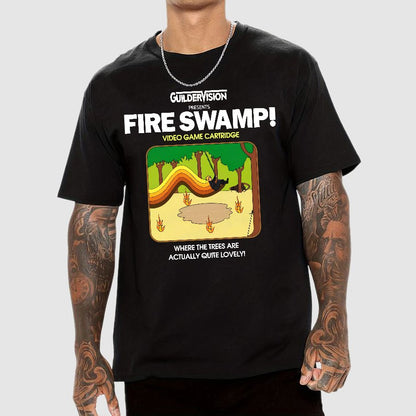 Retro Blazing Swamp Geek T-Shirt