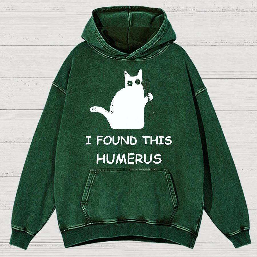 I Found This Humerus Nerdy Vintage Distressed Hoodie