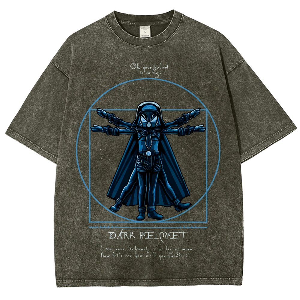 Vitruvian Helmet Vintage Distressed T-shirt