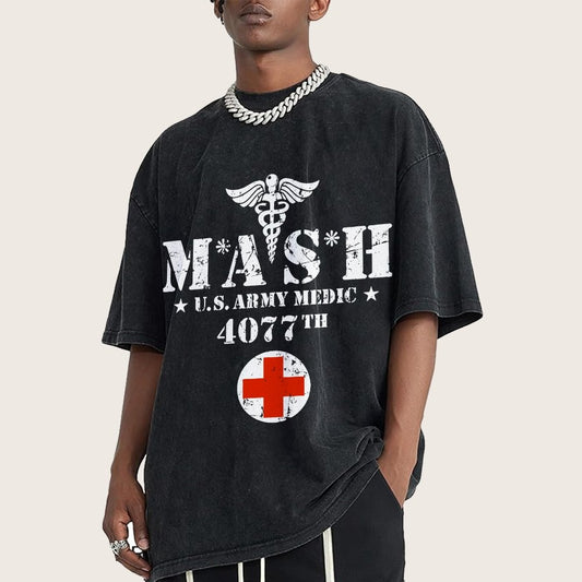 Old School University Vintage Distressed T-shirt