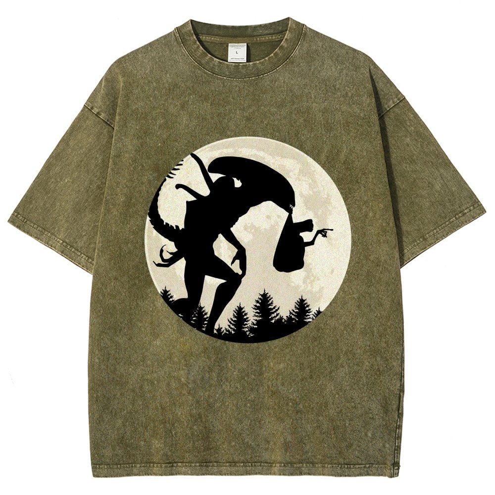 Space Creature Vintage Distressed T-shirt