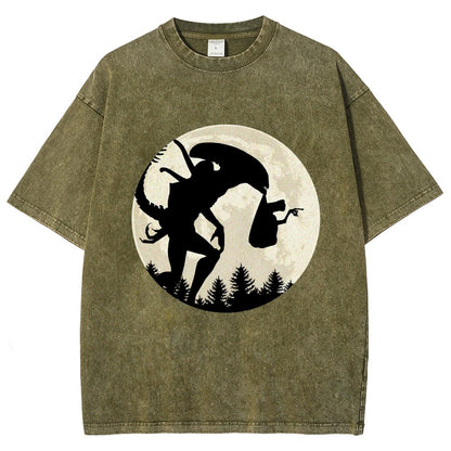 Space Creature Vintage Distressed T-shirt