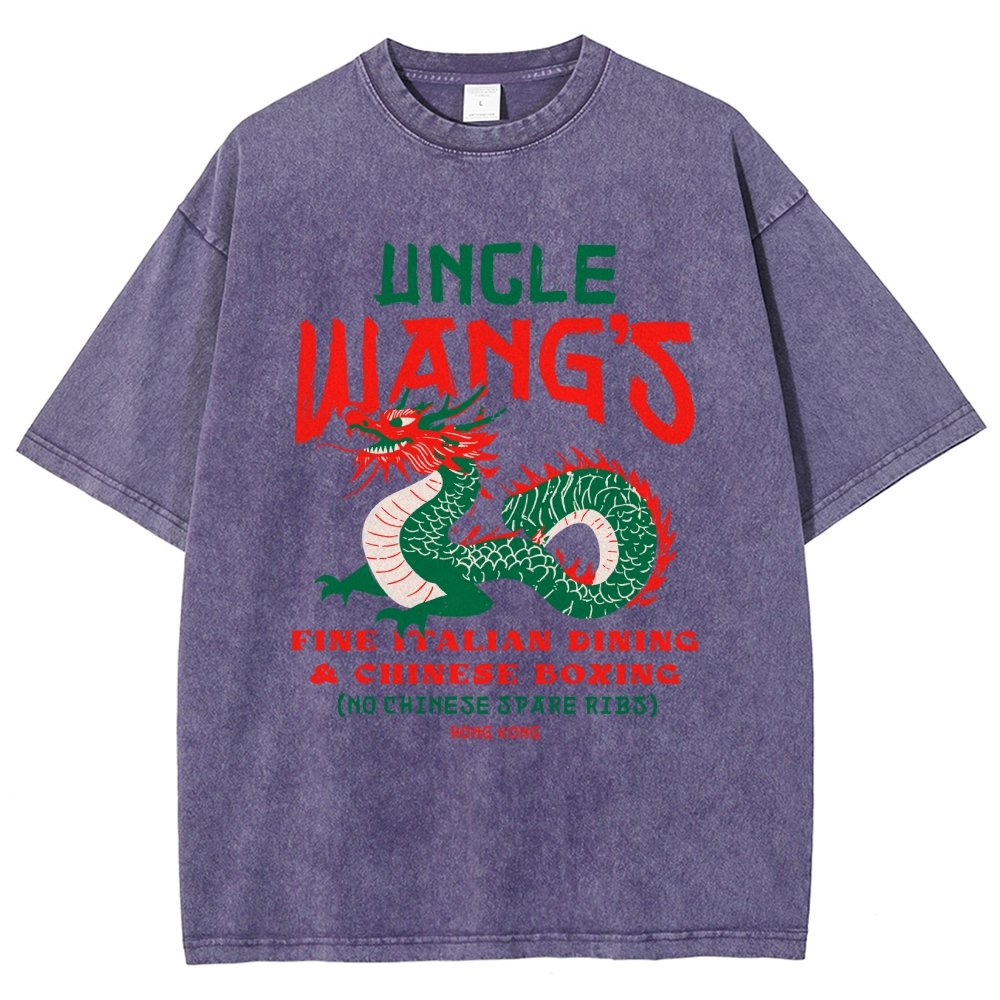Uncle Wang's Fine Italian Dining & Chinese Boxing Vintage Distressed T-shirt