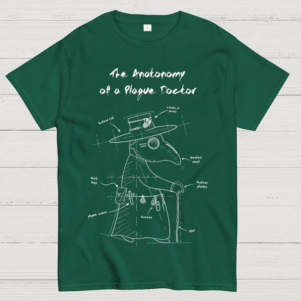 The Anatomy of a Plague Doctor Geek T-Shirt