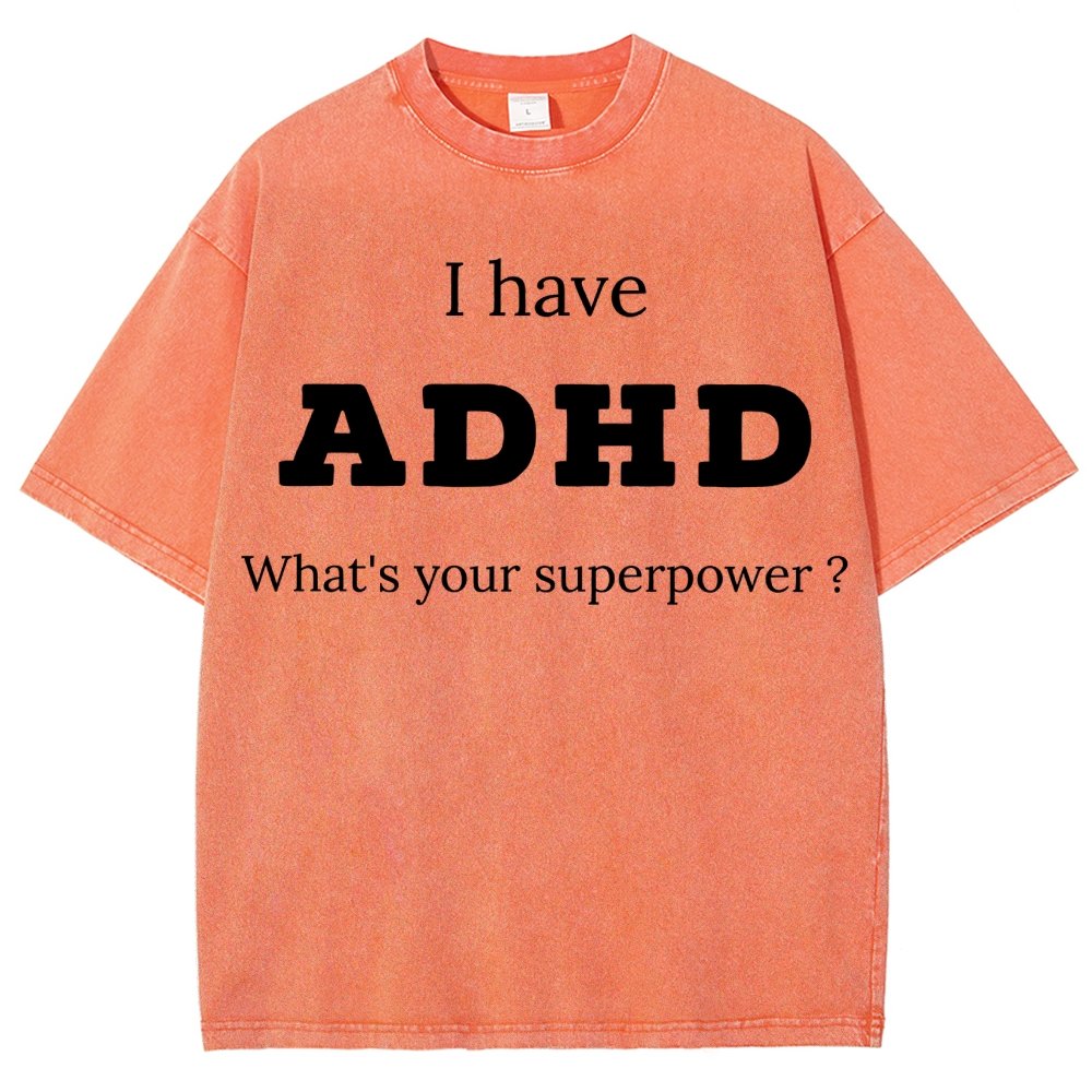 Adhd Is My Superpower Vintage Distressed T-shirt