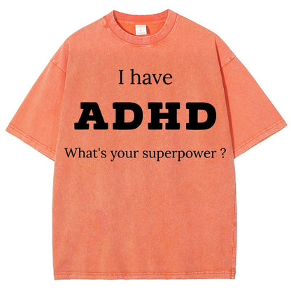 Adhd Is My Superpower Vintage Distressed T-shirt