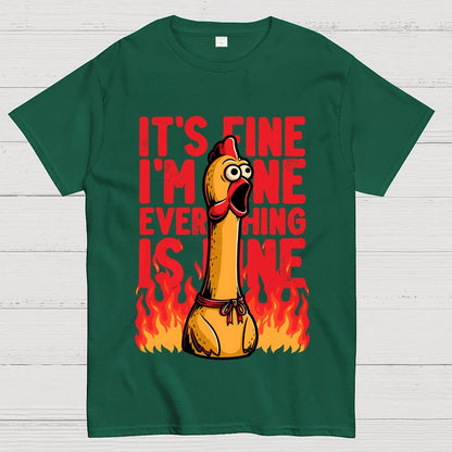 Chicken Fine Burn Geek T-Shirt