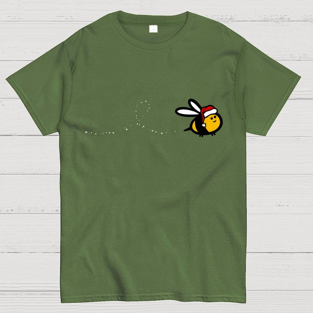 Minimal Christmas Bee Geek T-Shirt