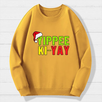 Yippee-Ki-Yay Funny Christmas Geek Cotton Sweatshirt