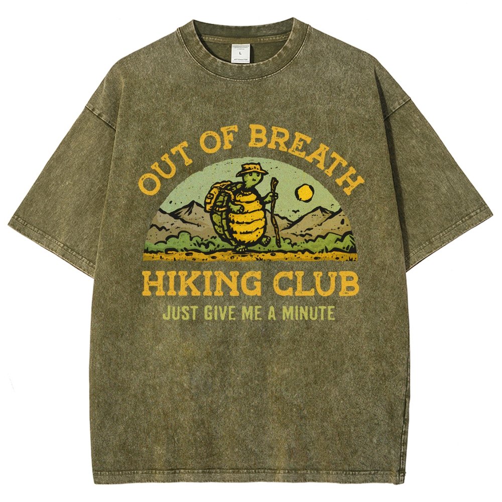 Out Of Breath Hiking Club Vintage Distressed T-shirt