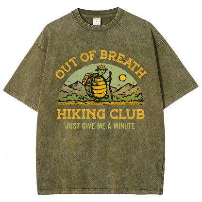 Out Of Breath Hiking Club Vintage Distressed T-shirt
