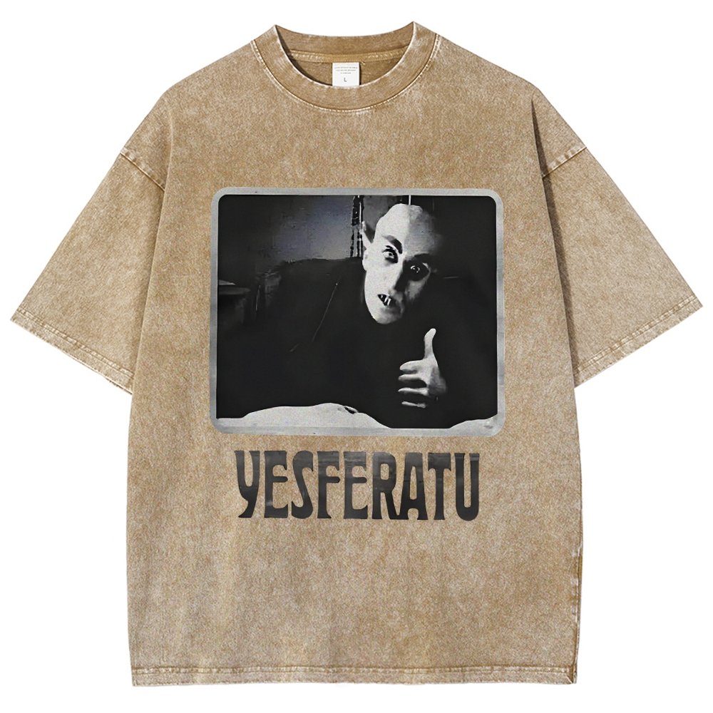 Yesferatu Funny Horror Retro Vintage Distressed T-shirt