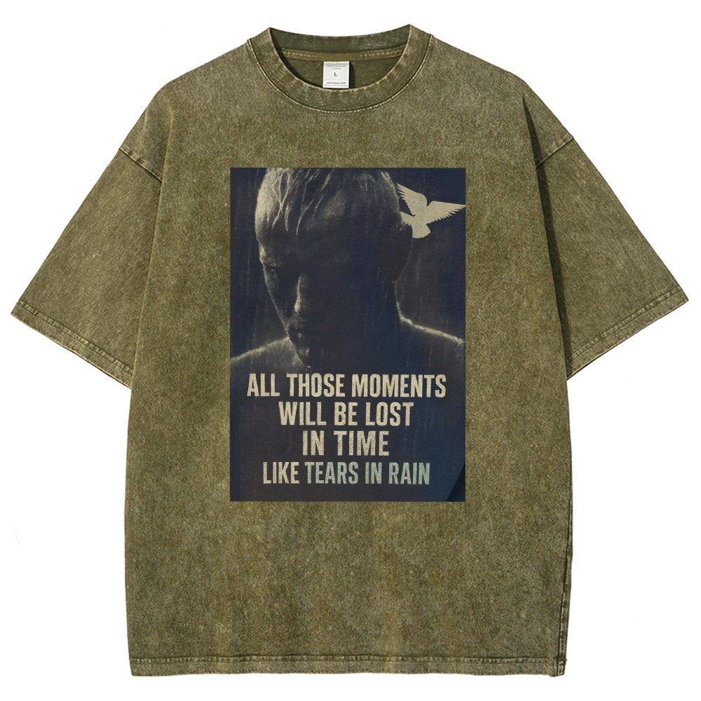 Like Tears in the Rain Vintage Distressed T-shirt